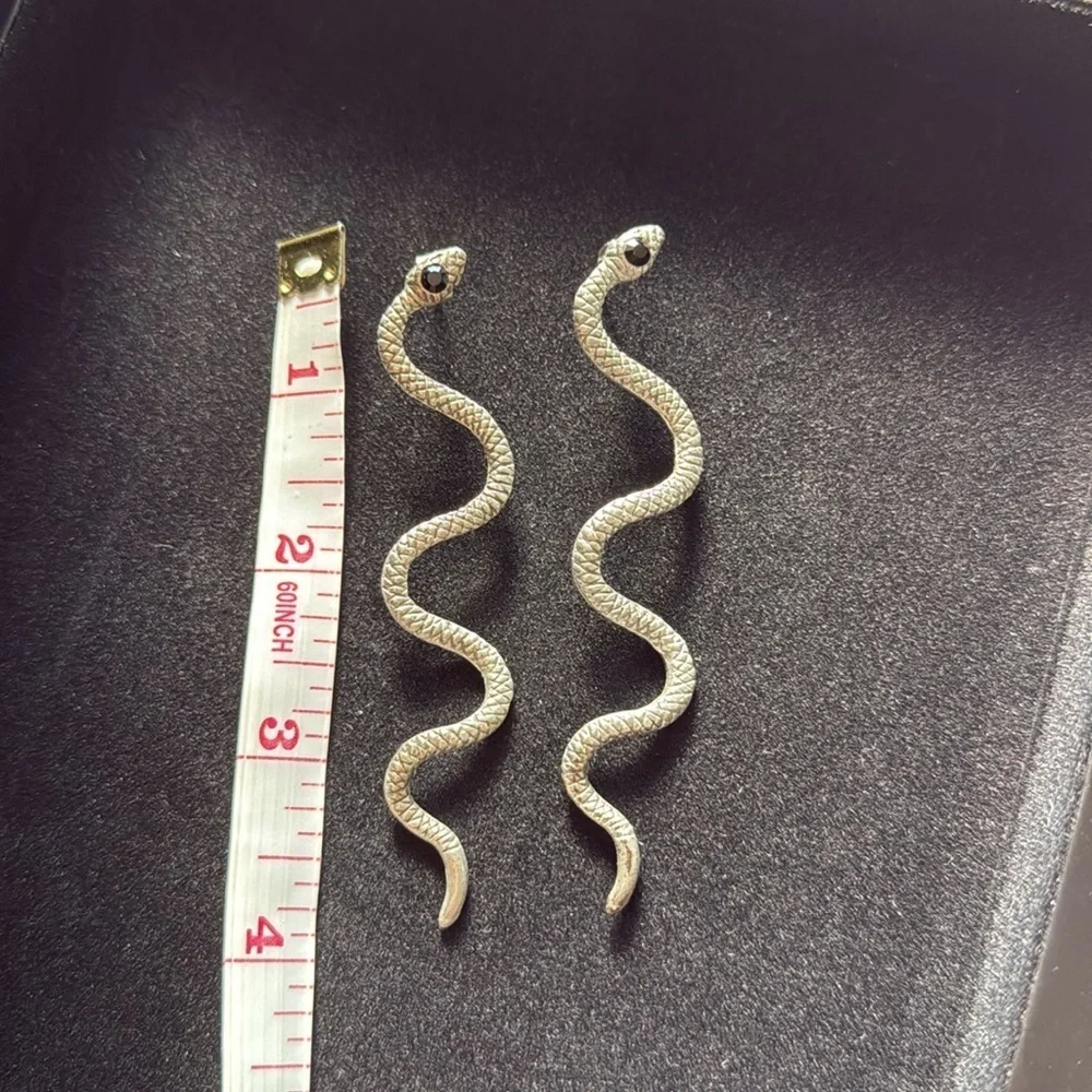 Barneys New York Silver Snake Earrings! - Picture 8 of 8
